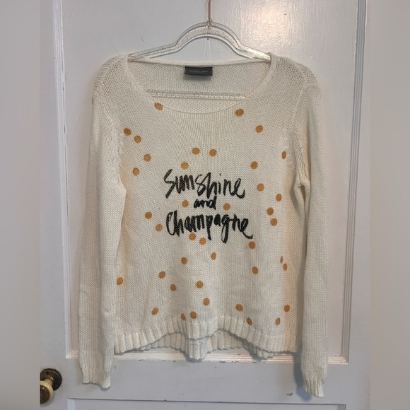 Wooden Ships Sunshine and Champagne Knit Sweater Size XS/S $145 - Picture 3 of 5